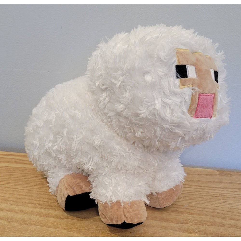 Jay Franco Minecraft White Sheep Pillow Buddy Plush 16 Inch Stuffed Animal Toy